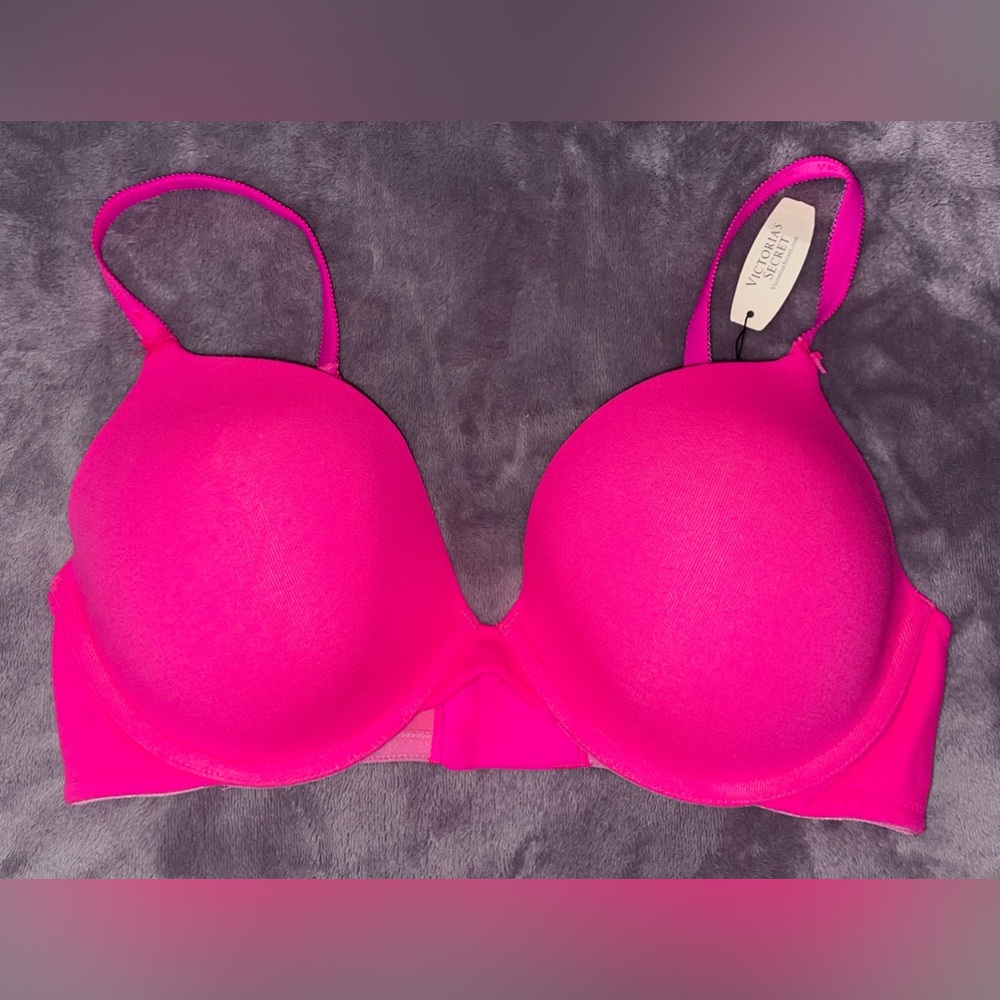 NWT - Victoria’s Secret Hot Pink Cotton Push-Up Bra - Size: 36D
